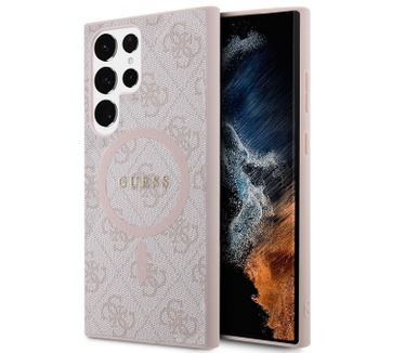 Guess 4G MagSafe Back Case Samsung Galaxy S24 Ultra (S928) - Roze Roze
