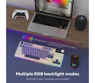 Royal Kludge Mechanical Keyboard S85 Horizon Blue Cloud Switch