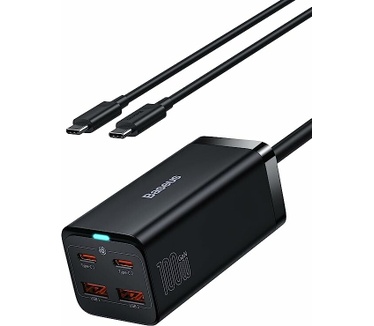 Baseus 100W USB C-oplader 2 poorts USB-C, 2 poorts USB-A