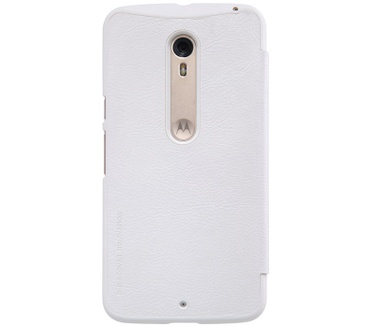 Nillkin Qin PU Leder Book Case voor Motorola Moto X Style - Wit