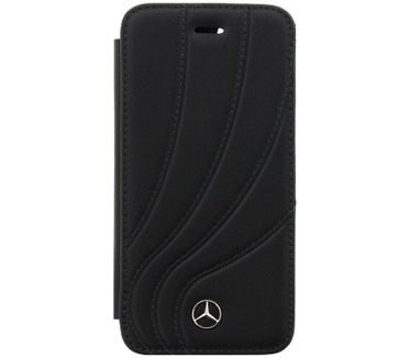 Mercedes-Benz New Organic II Leather Case iPhone 7/8/SE - Zwart  Zwart