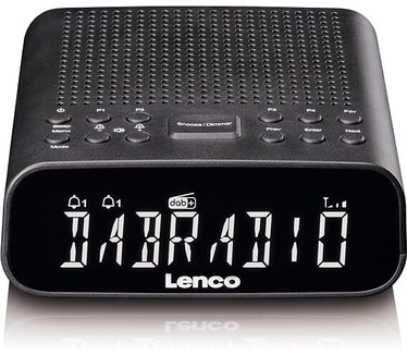 Lenco CR-606BK - Wekkerradio met DAB+/FM, Bluetooth® en groot dimbaar LCD-display - Zwart