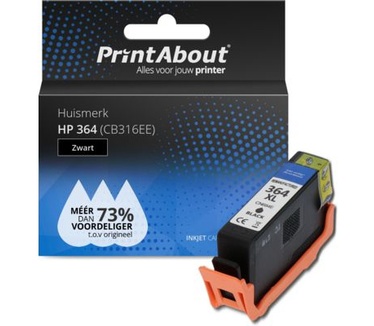 PrintAbout Huismerk HP 364 (CB316EE) Inktcartridge Zwart