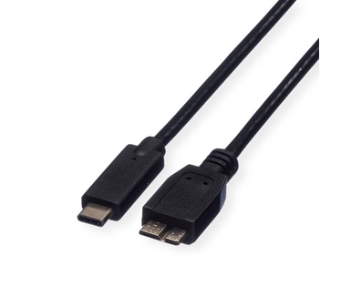 Roline USB 3.1 Cable, C-Micro B, M/M 1m Zwart