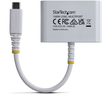 Startech.com USB-C naar HDMI Multiport Adapter met 140W PD Charging, 4K 60Hz HDMI, USB 5Gbps Hub, Mini Dock voor MacBook / Dell / ThinkPad / HP / iPad / Tablets