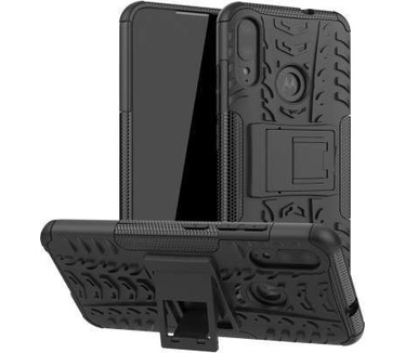 qMust Motorola Moto E6 Plus Rugged Hybrid Hoesje Zwart