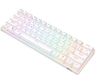 Royal Kludge RK61 Tri-Mode RGB 61 Keys Hot Swappable Xmas Mechanical Keyboard White