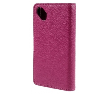 Kees Lederlook Portemonnee Hoesje Wiko Sunset 2 - Roze