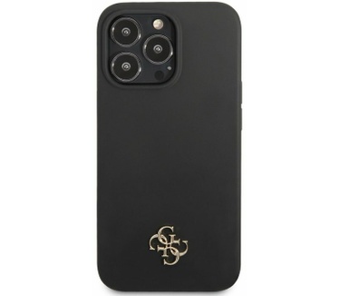 Guess Silicone 4G Logo Back Case iPhone 13 Pro Max (6.7") - Zwart Zwart