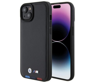 BMW M Stamp Tricolor Back Case - Apple iPhone 15 (6.1") - Zwart Zwart