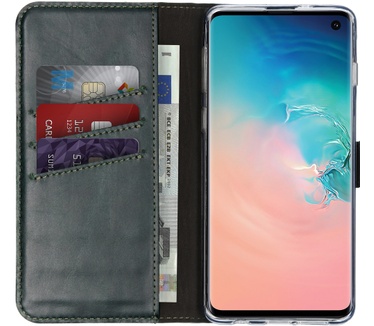 Selencia Echt Lederen Bookcase Samsung Galaxy S10