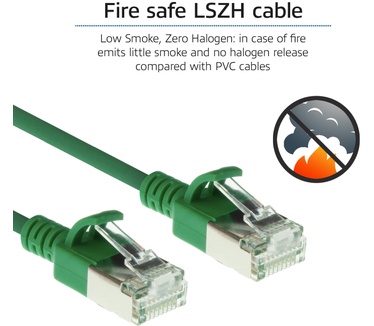 ACT DC7703 CAT6A U/FTP Slimline Patchkabel 3M Groen