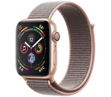 Apple Watch Series 4 (Geweven sportbandje, 44mm) Goud (Roze)