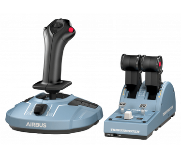 Thrustmaster Civil Aviaton (TCA) Officer Pack AIRBUS Edition Aluminium, Blauw, Zwart