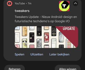 Android 12: plaatjes in notificatiebalk