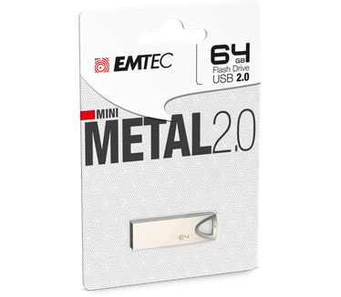 Emtec C800 Mini Metal Silver 2.0 64GB Zilver