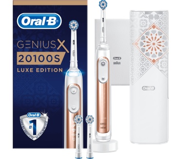 Oral-B Genius X 20100S Luxe Edition Elektrische Tandenborstel Roségoud Powered By Braun
