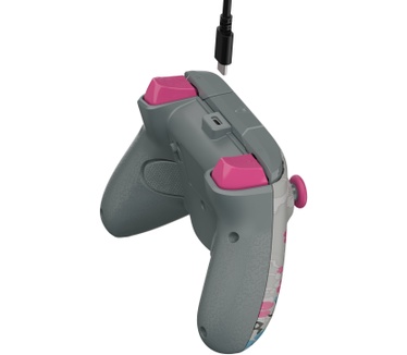 Turtle Beach Rematch Advanced bedrade gamecontroller voor XBOX & PC - Cherry Blossom, XBOX Series X|S, XBOX One, PC, 2 toewijsbare knoppen, Hall-effect-triggers, audiobediening, licht op Blauw, Grijs, Zwart