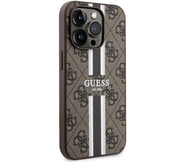 Guess 4G Printed Stripe Back Case iPhone 15 Pro Max (6.7") Bruin Bruin