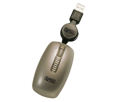 Sweex Notebook USB Optical Mouse - Silver Shadow