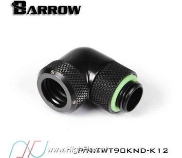 BarrowCH Barrow G1/4 Male Rotary To 90 Degree, 14mm Hard Tube Compression Fitting - Black