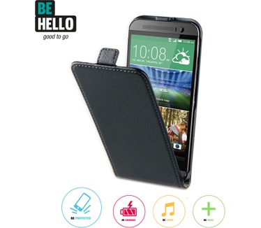 BeHello HTC One M9 Flip Case Black