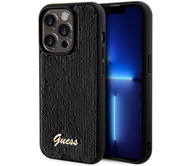 Guess Sequins Back Case - Apple iPhone 14 Pro Max (6.7") - Zwart Zwart