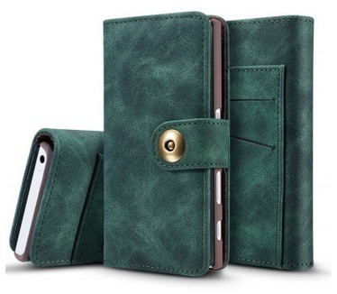 qMust Sony Xperia X Compact 2 in 1 Wallet Case - Uitneembaar Back Cover - Groen
