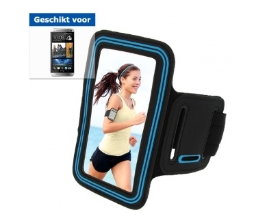 qMust Sport armband HTC One (blue/black)