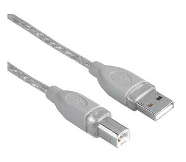 Hama USB Connection Cable A-Plug - B-Plug, grey, 3.0 m