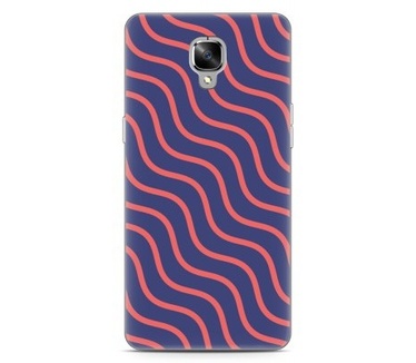 Just in Case OnePlus 3 / OnePlus 3T Hoesje roze paarse lijnen