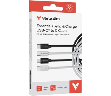 Verbatim Essentials Sync & Charge USB-C-naar-C-kabels