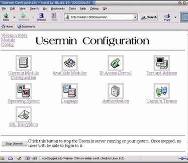 Usermin screenshot (410 pix)