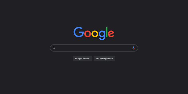 Google Search donkere modus