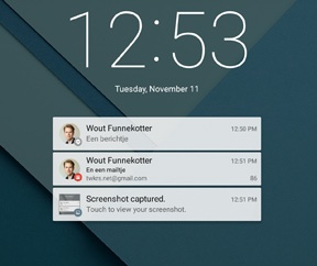 Lockscreen notificaties