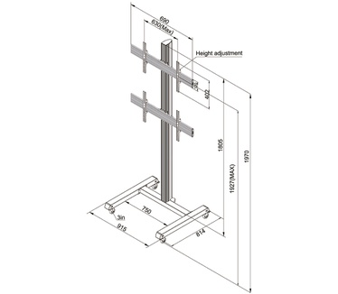 Newstar NeoMounts PRO verrijdbaar videowall meubel