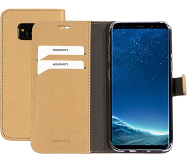 Mobiparts Saffiano Wallet Case Samsung Galaxy S8 Gold