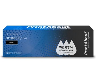PrintAbout Huismerk HP 980 (D8J10A) Inktcartridge Zwart