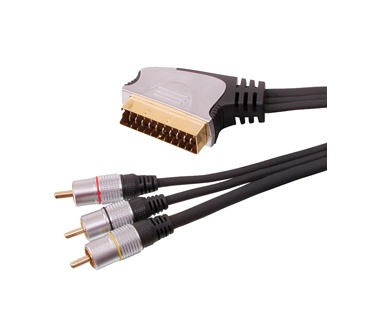 HQ Products 2.5m SCART - 3x RCA