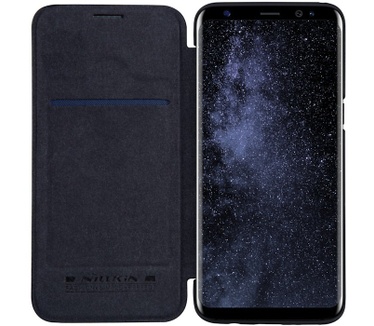 Nillkin Qin Leather Book Case voor Samsung Galaxy S8 Plus - Zwart Zwart