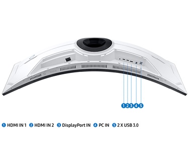 Samsung Odyssey Neo G9 (G95NA) 49" Wit, Zwart