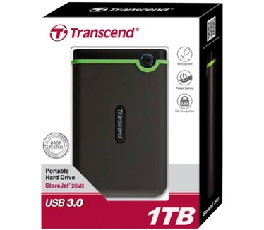 Transcend StoreJet 25M3 1TB Zwart