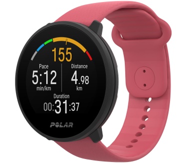 Polar Unite - Fitness horloge - Roze - S-L bandje Zwart (Roze)