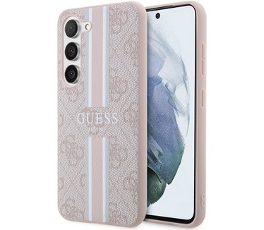 Guess 4G Printed Stripe Back Case Samsung Galaxy S23 Plus - Roze Roze