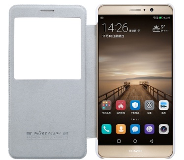 Nillkin Qin S-View Slim Book Case voor Huawei Mate 9 - Wit Wit