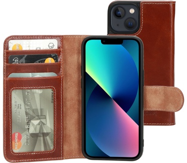 Mobiparts Excellent Wallet Case 2.0 Apple iPhone 13 Mini Oaked Cognac