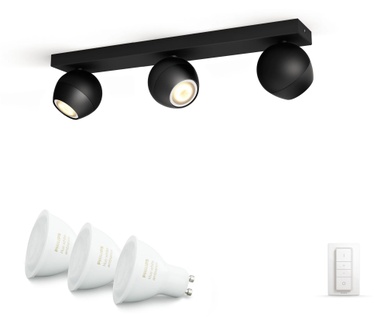 Philips Hue Buckram Spotlamp Zwart (3-spot)