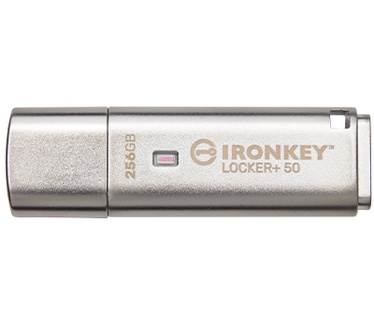 Kingston IronKey Locker+ 50 256GB Zilver
