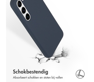 Accezz Liquid Silicone Backcover Samsung Galaxy S23 - Donkerblauw