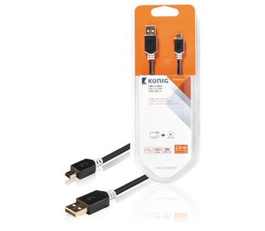 König USB A - Mini 5-pin M/M 2m